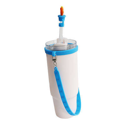 30oz 40oz Tumbler с ручкой Анти-скарабка Силиконовый рукав чашки и Анти-скользнуть бутылки с водой Ручка ремень