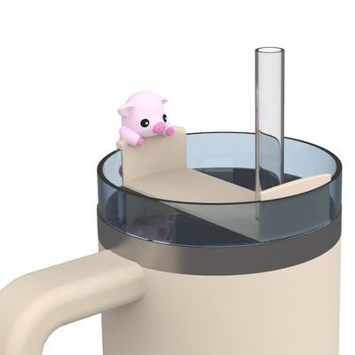 Милые силиконовые насадки на соломинку и аксессуары для бутылок – набор из 4 предметов для украшения стакана