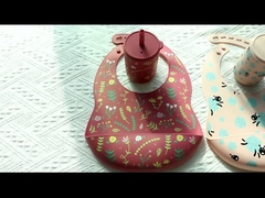 Силиконовая чашка с соломой для обучения детей без BPA Силиконовая печатная чашка для пищи